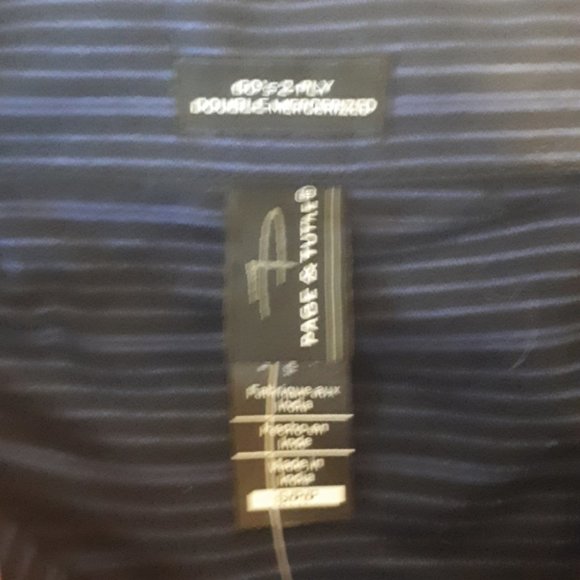 PAGE & TUTTLE | Men's Polo Shirt Blue Black Size Small - Picture 7 of 9